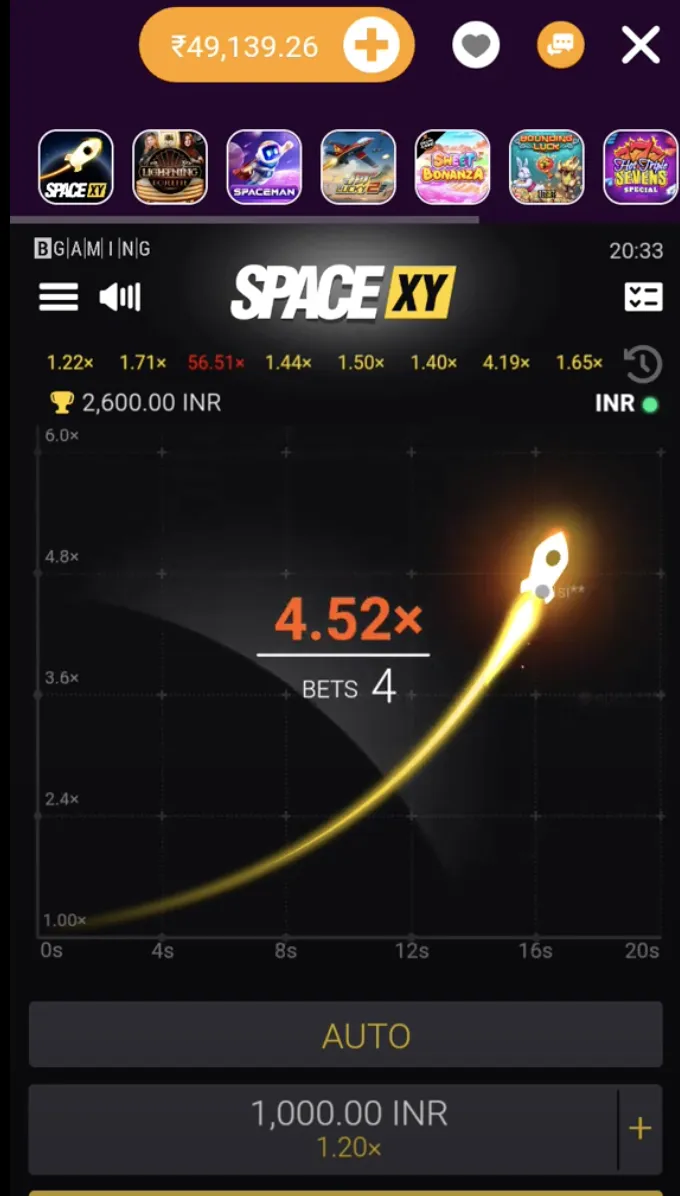 Rocket X Real-Time Betting